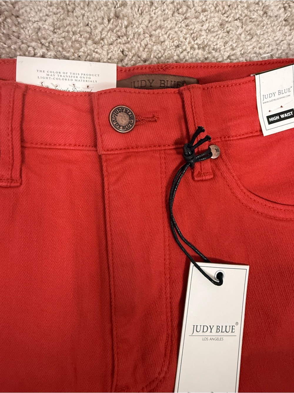 NWT Judy Blue Red bermuda Jean Shorts size large - Picture 7 of 9
